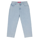 Loviah '1990' Baggy 5 Pocket Denim Pants - White Blue Wash