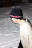 Public Skateboards 'Stretch Logo' Skull Beanie - Black/Red