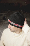 Public Skateboards 'Stretch Logo' Skull Beanie - Black/Red