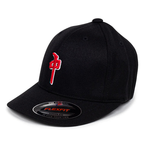 Red Dragon 'OG Puffy' Flexfit Cap - Black/Red (Toddler)