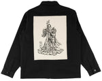 Welcome 'Paladin W/ Patch' L/S Twill Zip Shirt - Black