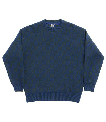 Polar Skate Co. 'George' Sweater - P Pattern/Blue/Green
