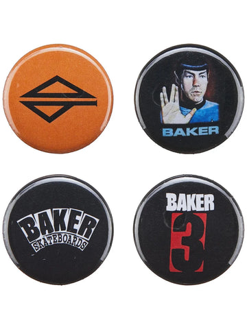 Baker 'Baker 3' Button (4 Pack)