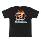 Santa Cruz 'Self Destruct' Tee - Black (KIDS)