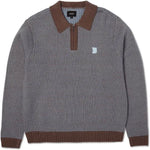 HUF 'Megablast Two Tone' Waffle Sweater - Washed Blue/Moss