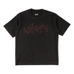 Welcome 'Weep' Overprint S/S Knit - Black/Plum
